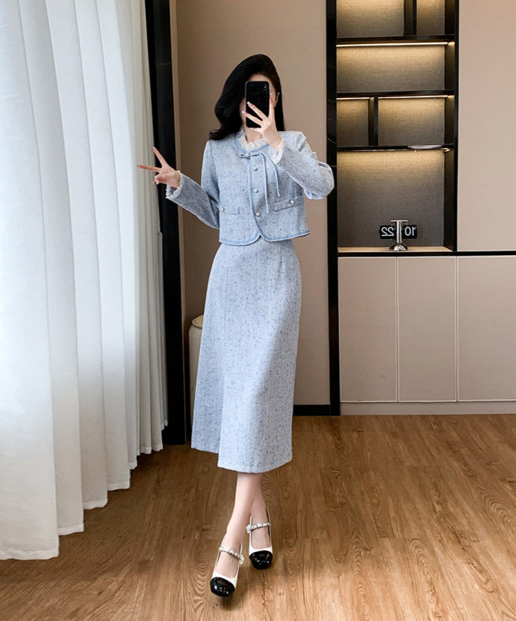 Legend of the Blue Sea Jacket + Skirt Two Pieces Set