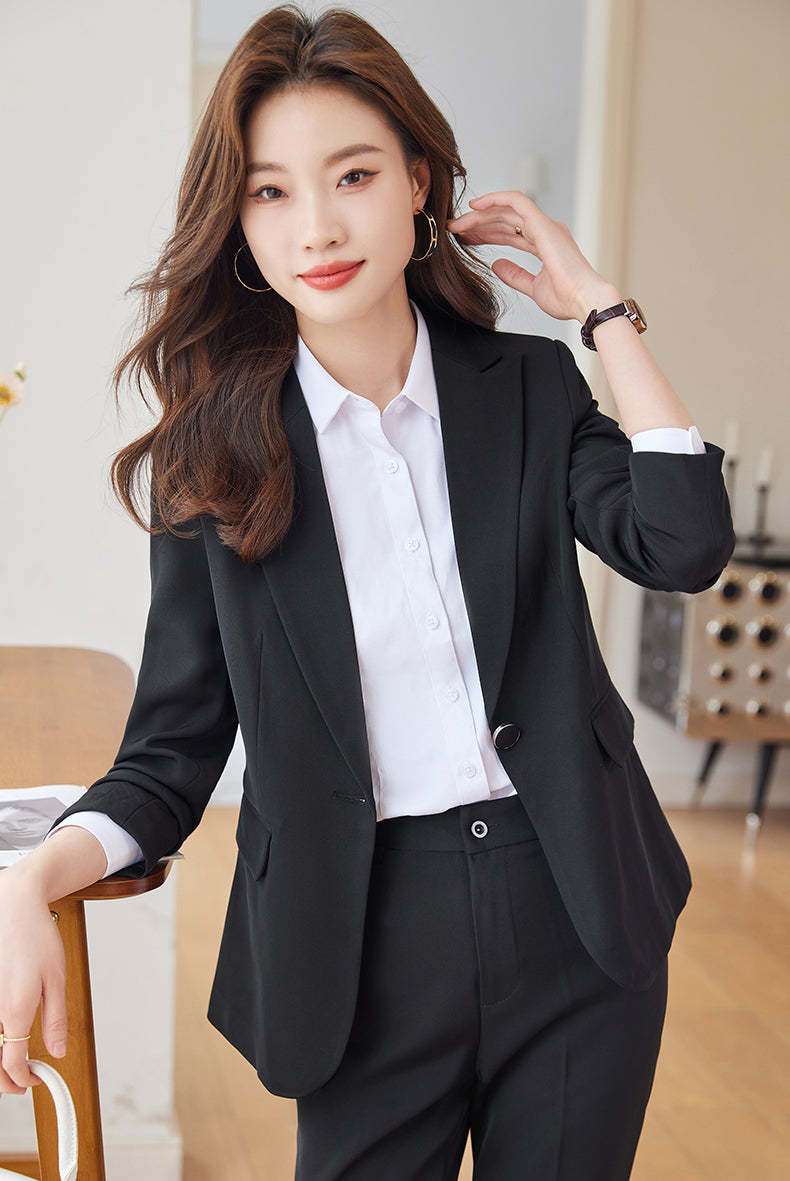 Women's Suit Jacket + Pencil Trousers Two Pieces Set