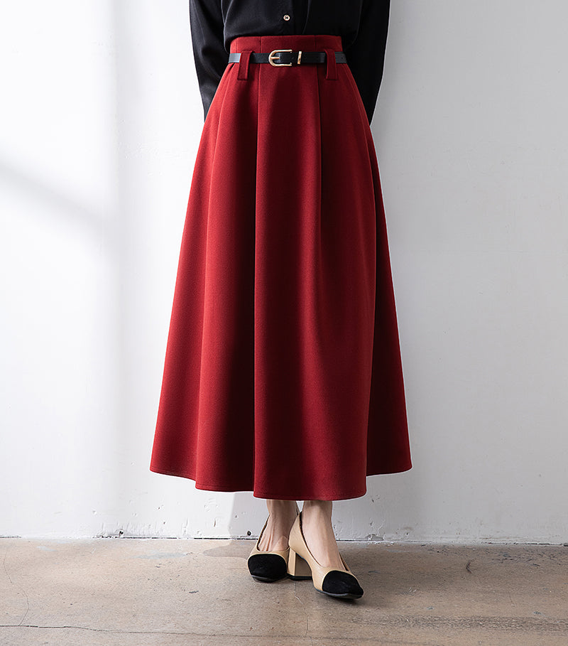 High Waist Pleated Women's Skirt