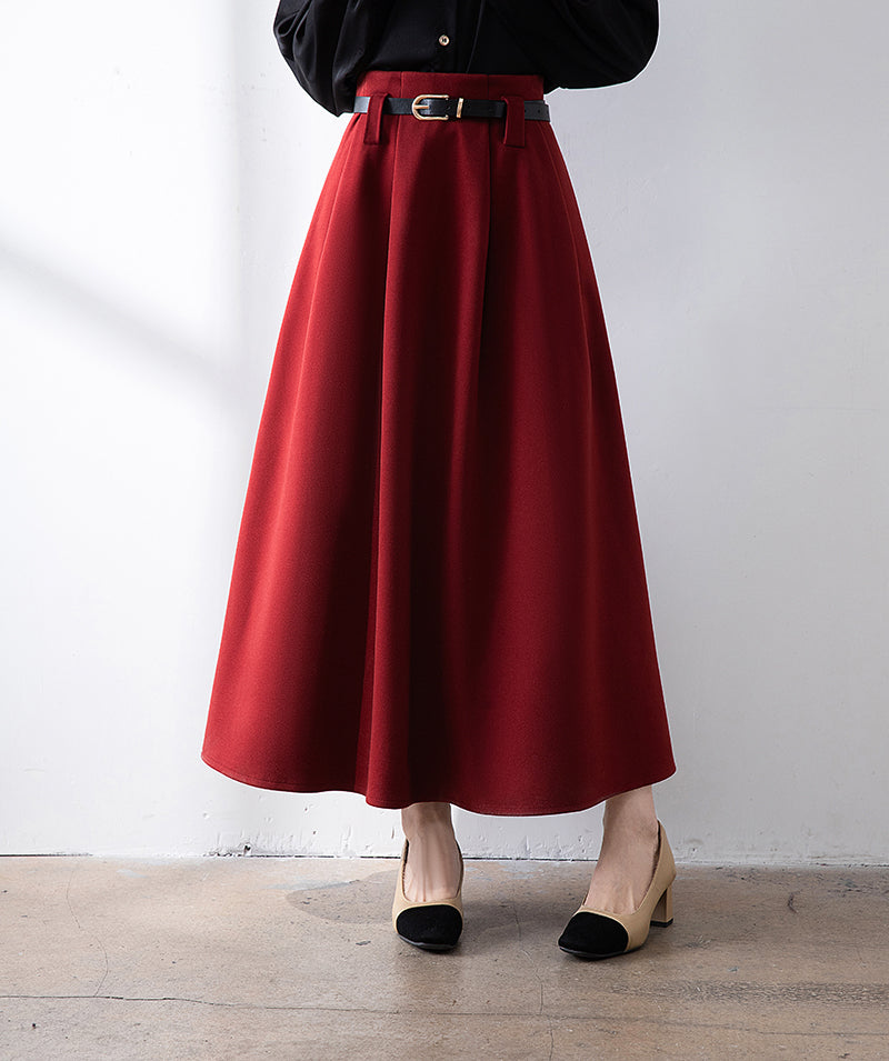 High Waist Pleated Women's Skirt