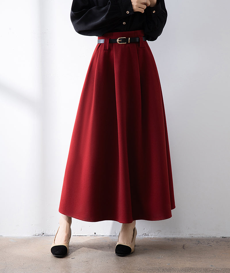 High Waist Pleated Women's Skirt