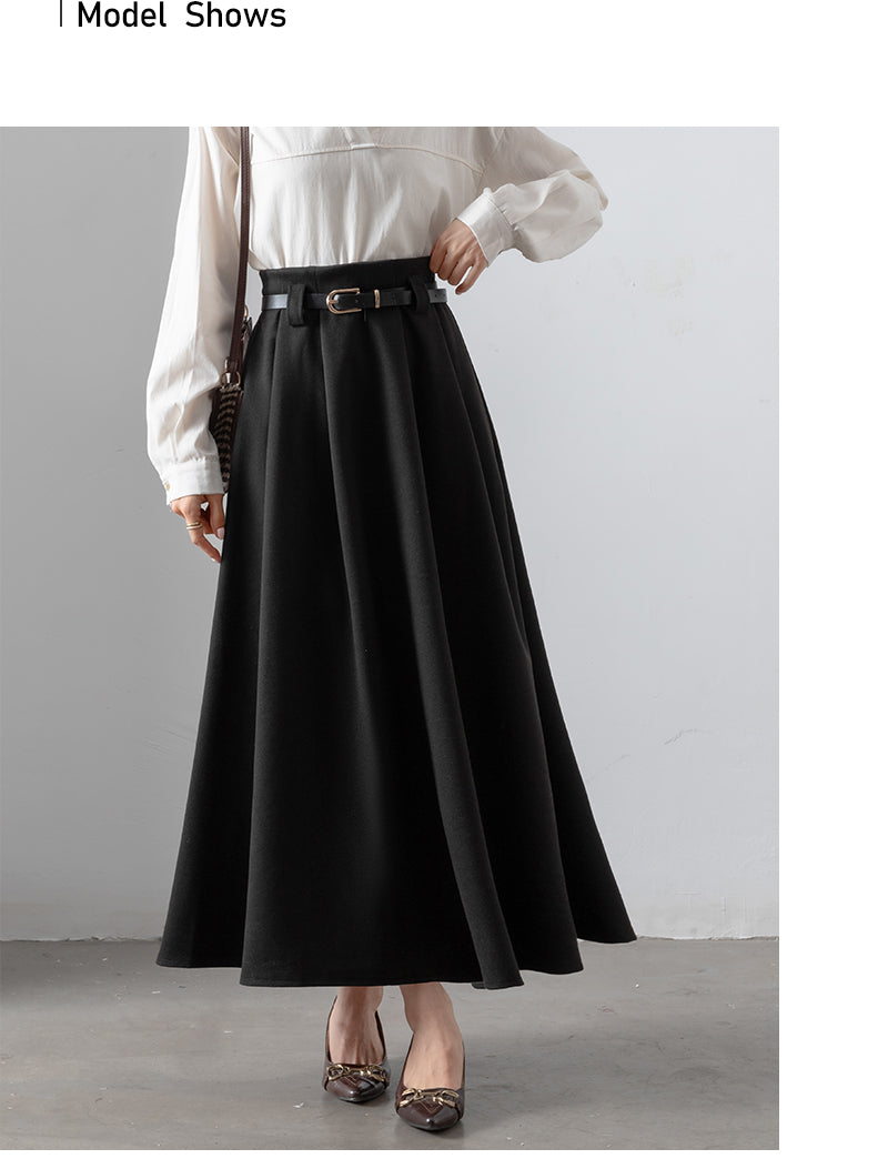 High Waist Pleated Women's Skirt