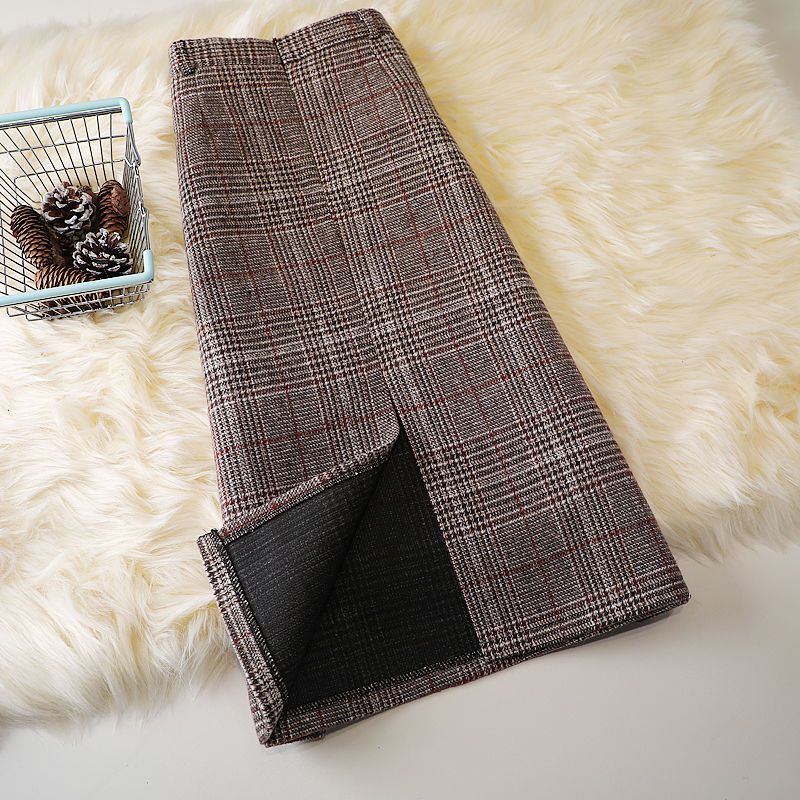 Plaid Woolen Women's Skirt