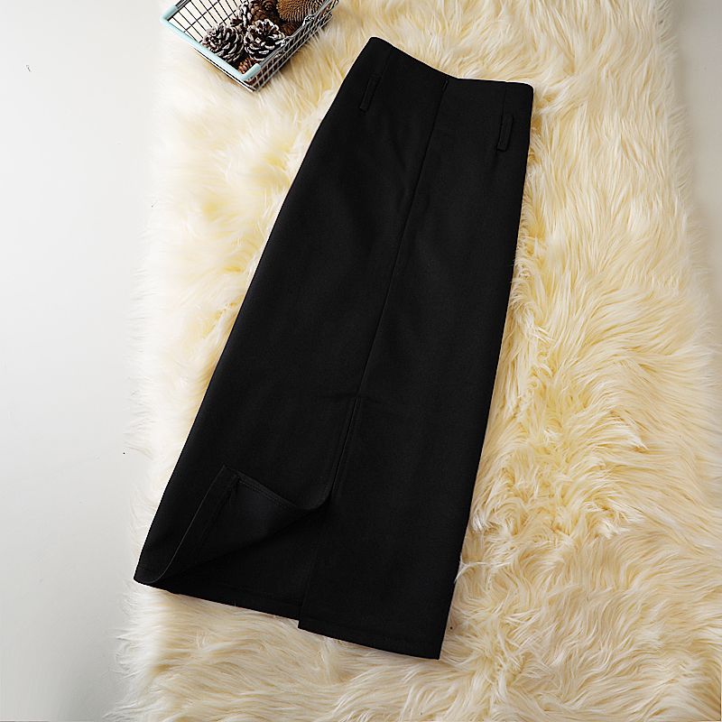 High Waist Straight A-line Skirt