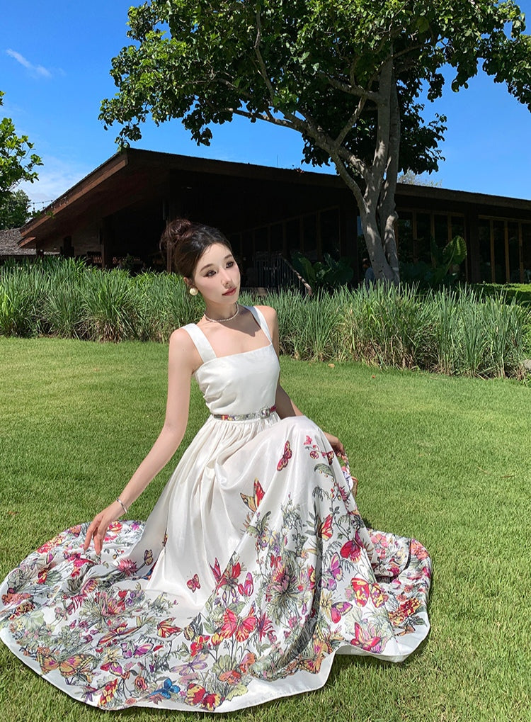 Floral Tank Off White Dress