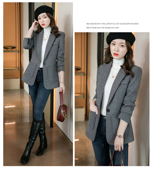 Autumn And Winter Collection-Suit Jacket For Women