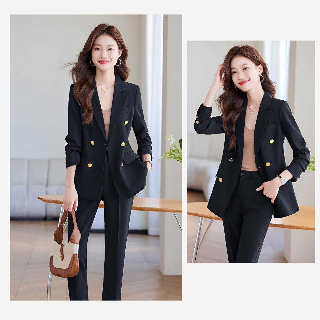 Autumn Collection Suit Jacket + Trousers Two Pieces Set