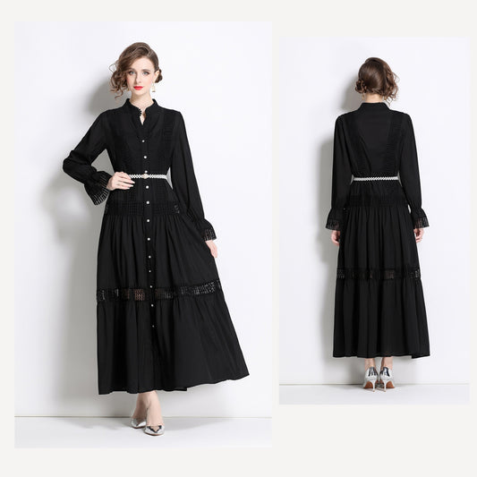 Black Elegant Temperament Long Dress