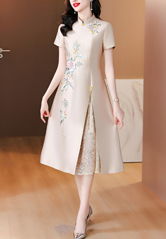 Elegant A-line Cheongsam Banquet Dress