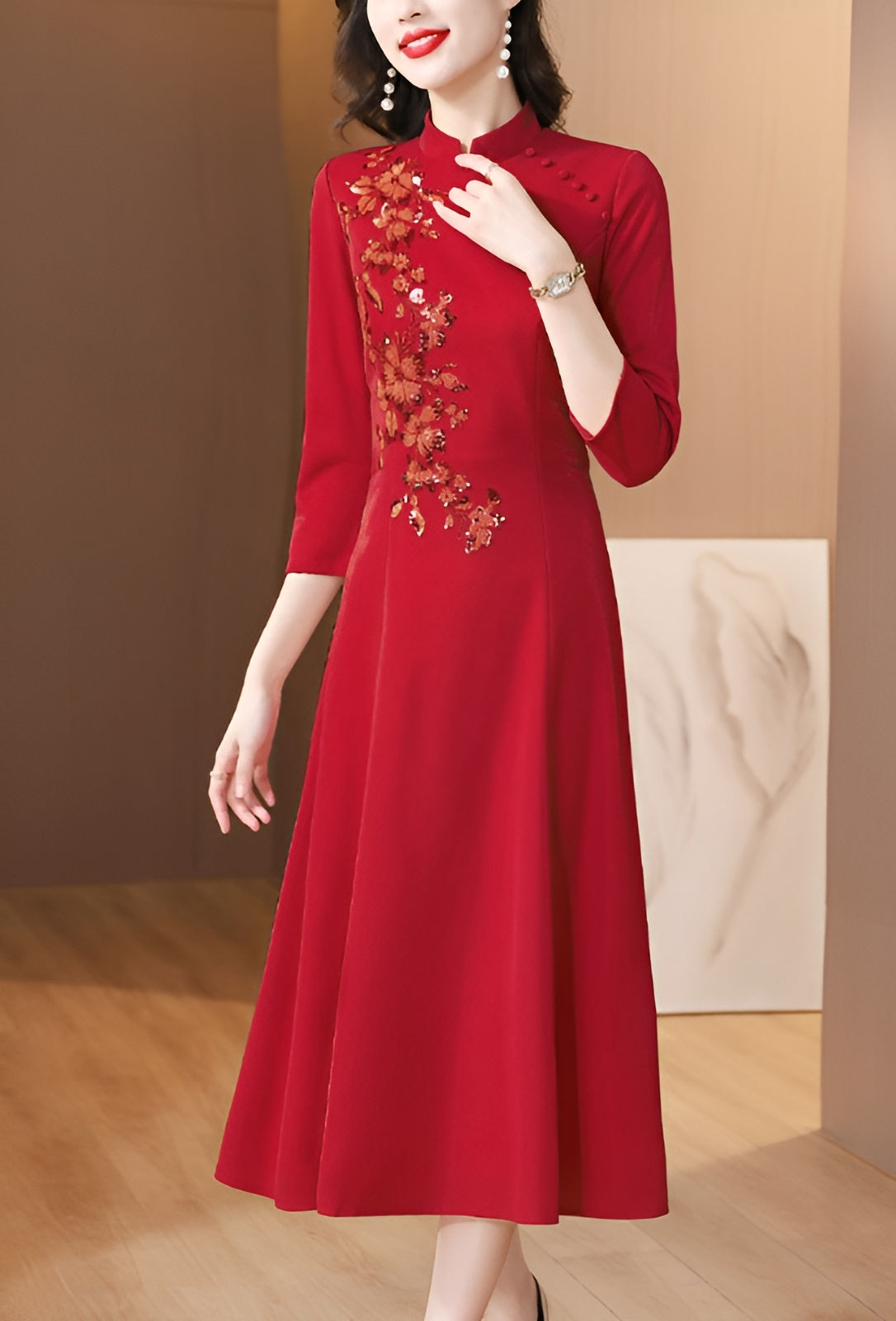 Elegant Cheongsam Banquet Dress