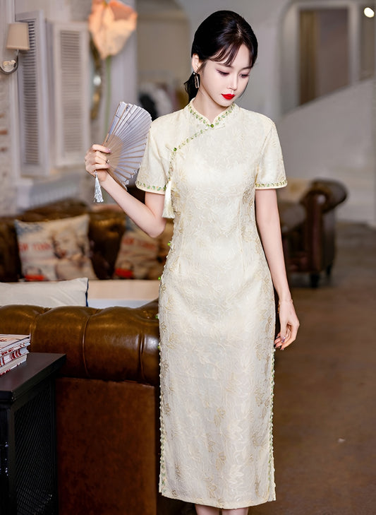 Elegant Retro Lace Cheongsam