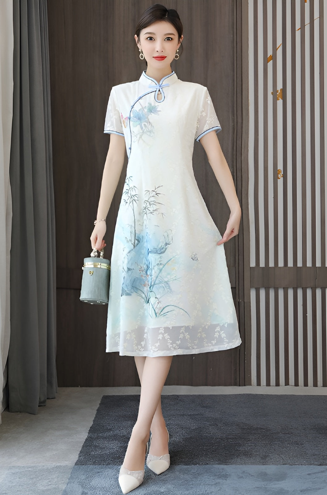 Embroidery A-line Cheongsam