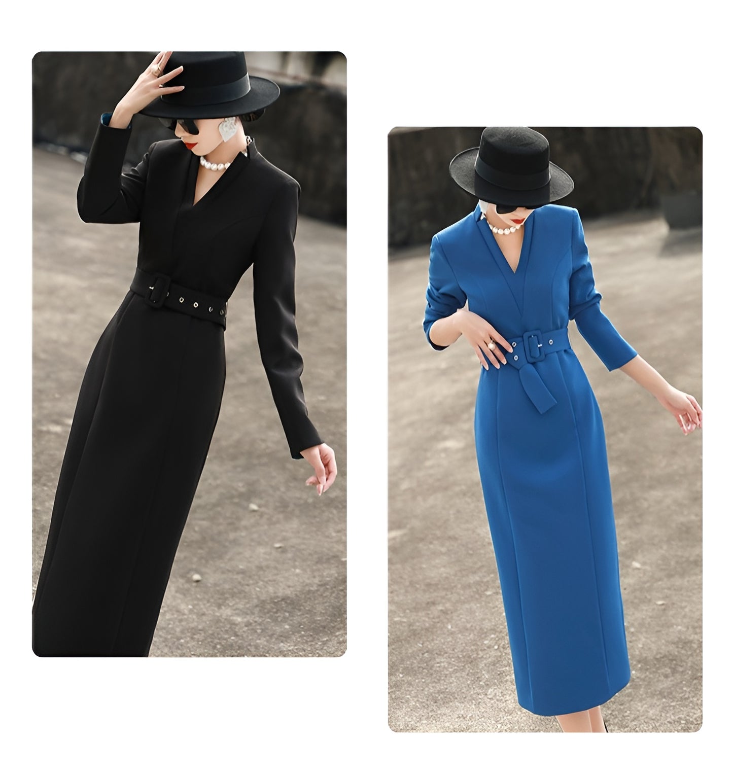 High-end Elegant V-neck Professional Dress