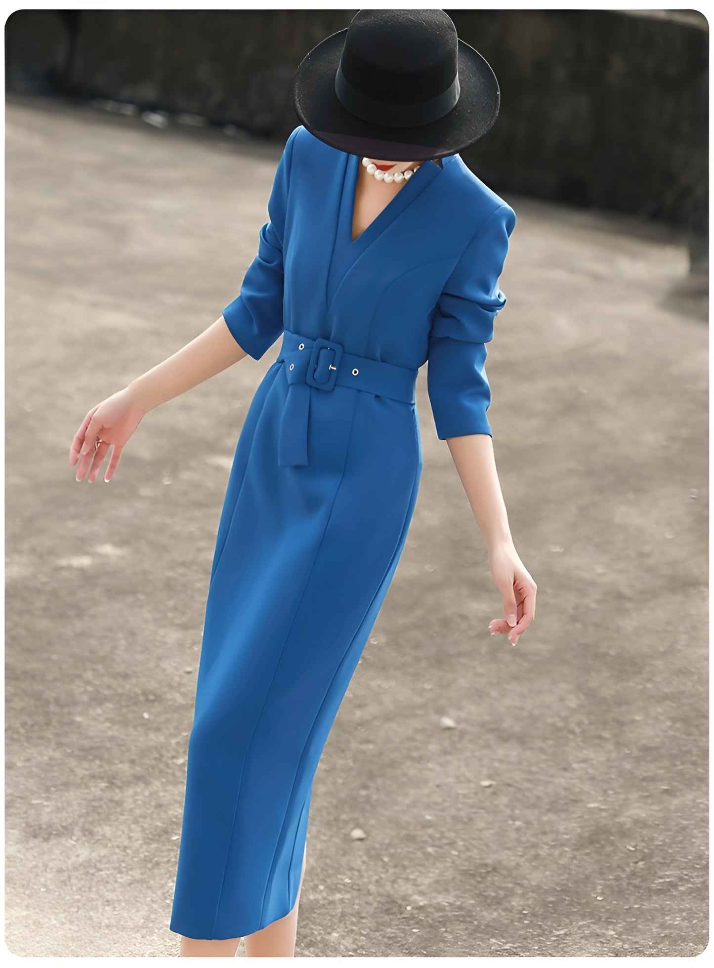 High-end Elegant V-neck Professional Dress