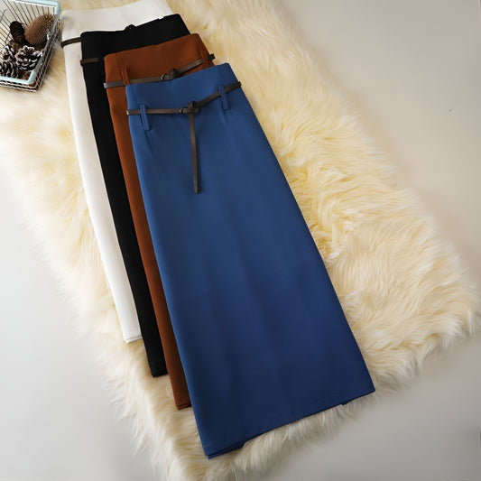 High Waist Straight A-line Skirt