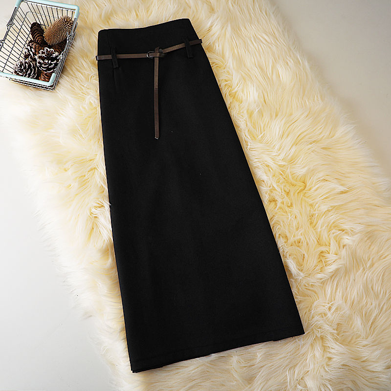 High Waist Straight A-line Skirt