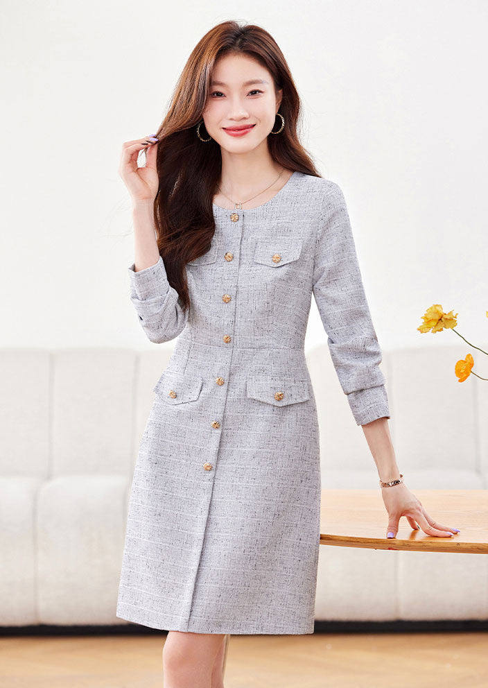 Long-sleeve Elegant Dress