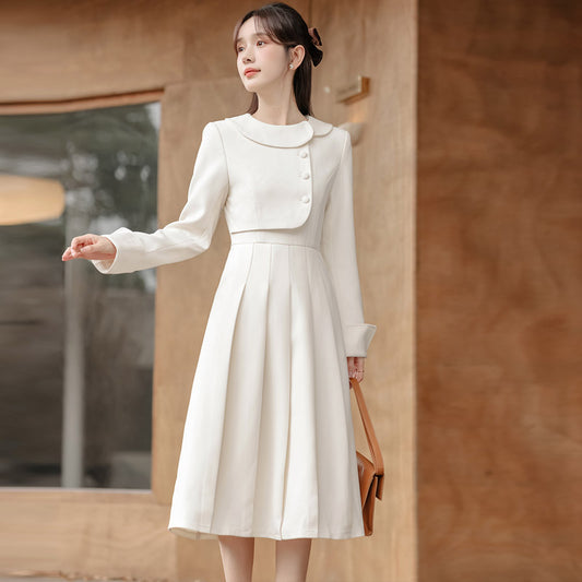 Long-sleeved Doll Collar Dress