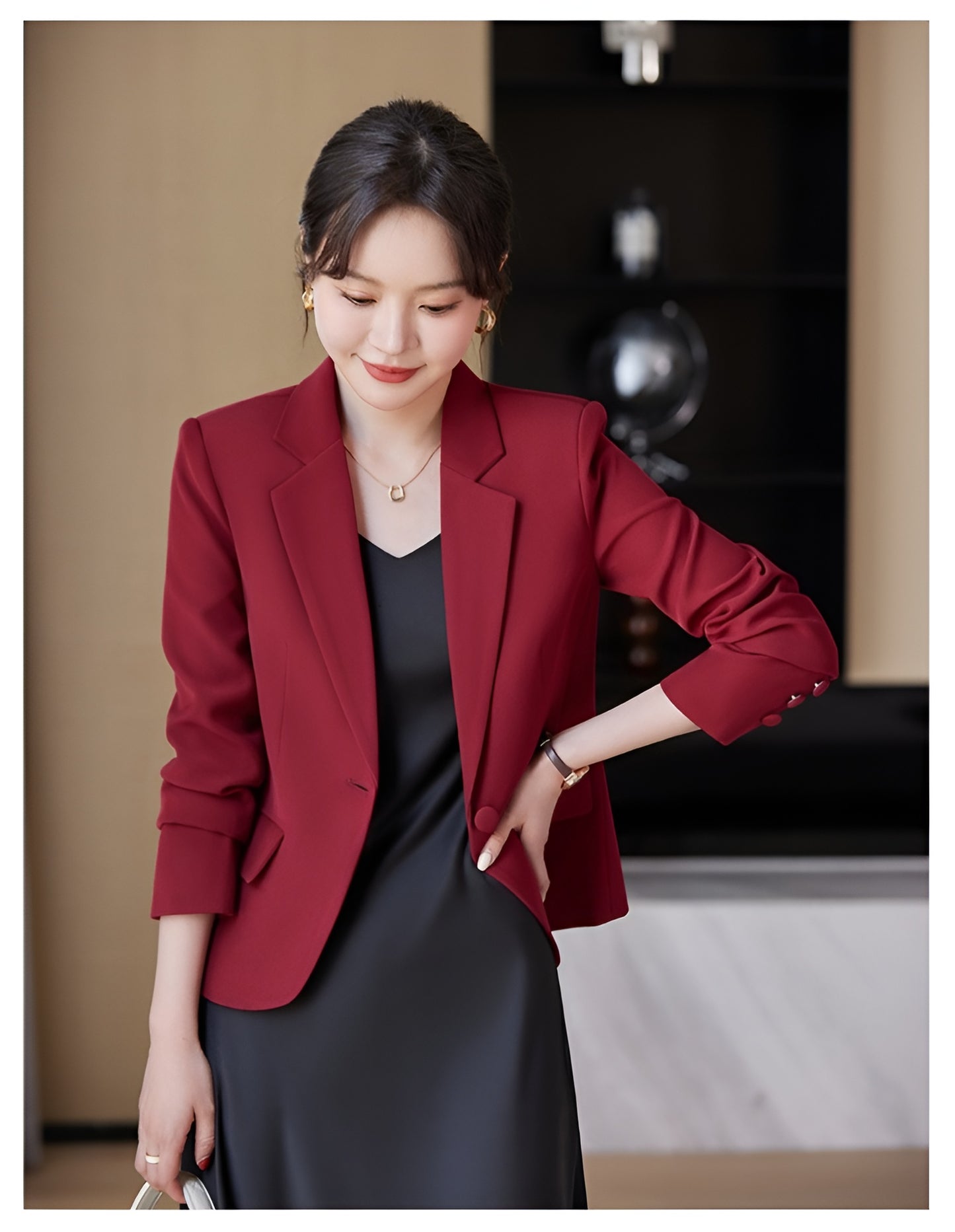 Niche One Button Casual Versatile Temperament Suit Jacket For Women