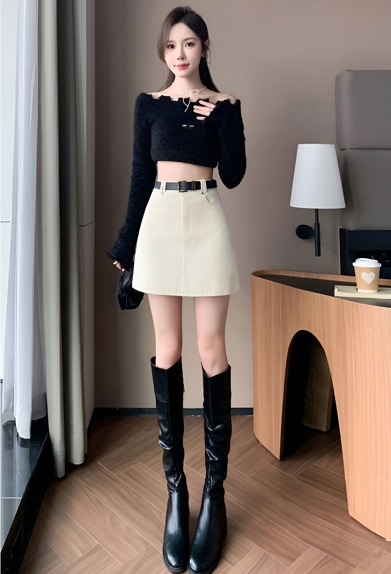 Retro Corduroy Mini Skirt