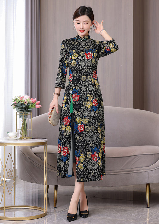 Retro Floral High-end Cheongsam