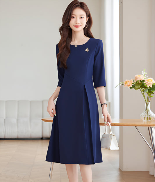 Square Neck Professional Formal Suit Dress