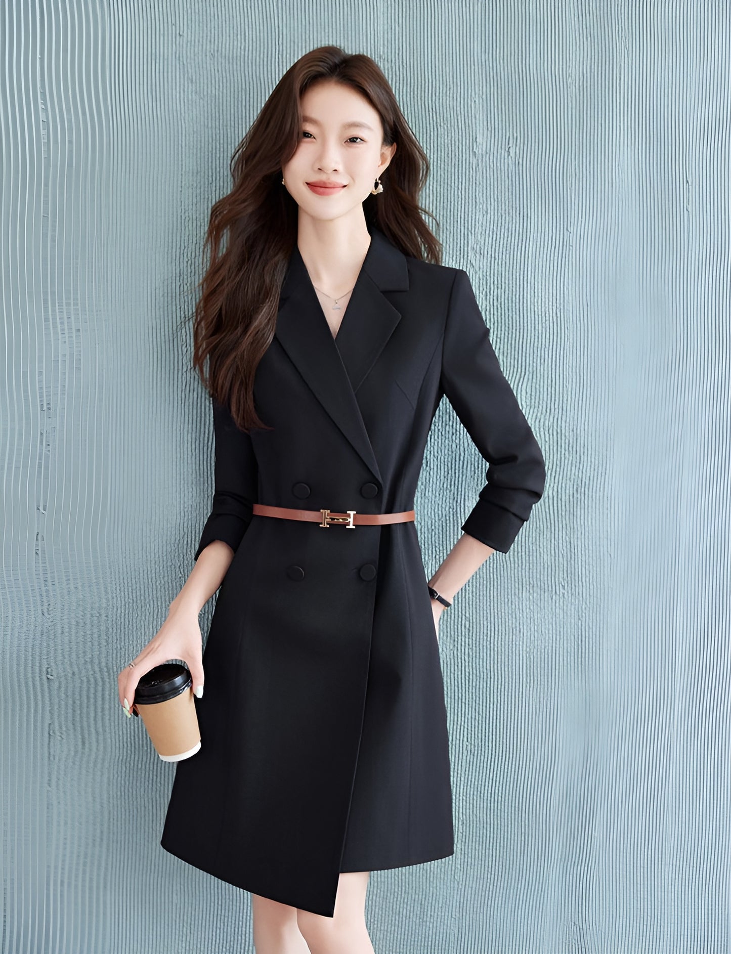 Suit Collar Office Wear Dress