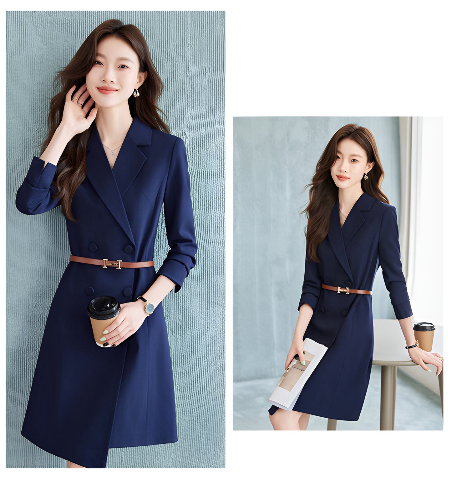 Suit Collar Office Wear Dress