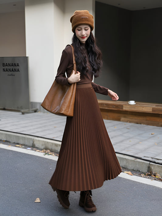 Versatile Classic Style Pleated Skirt